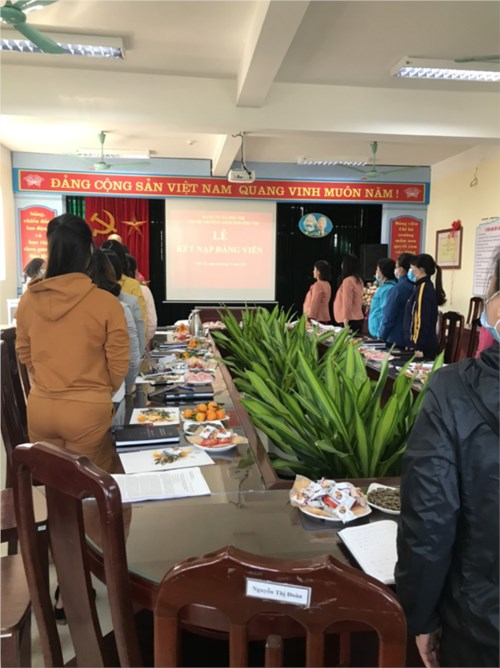 Lễ kết nạp Đảng viên của Chi bộ trường mầm non Phú Thị
